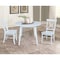 International Concepts 42 in. Solid Wood Round Dual Drop Leaf Dining Table with 2 Chairs in White K08-42DL-C613-2 - alternate 4